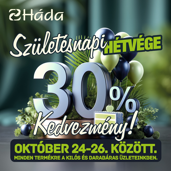 Háda: 30% kedvezmény